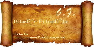 Ottmár Filoméla névjegykártya